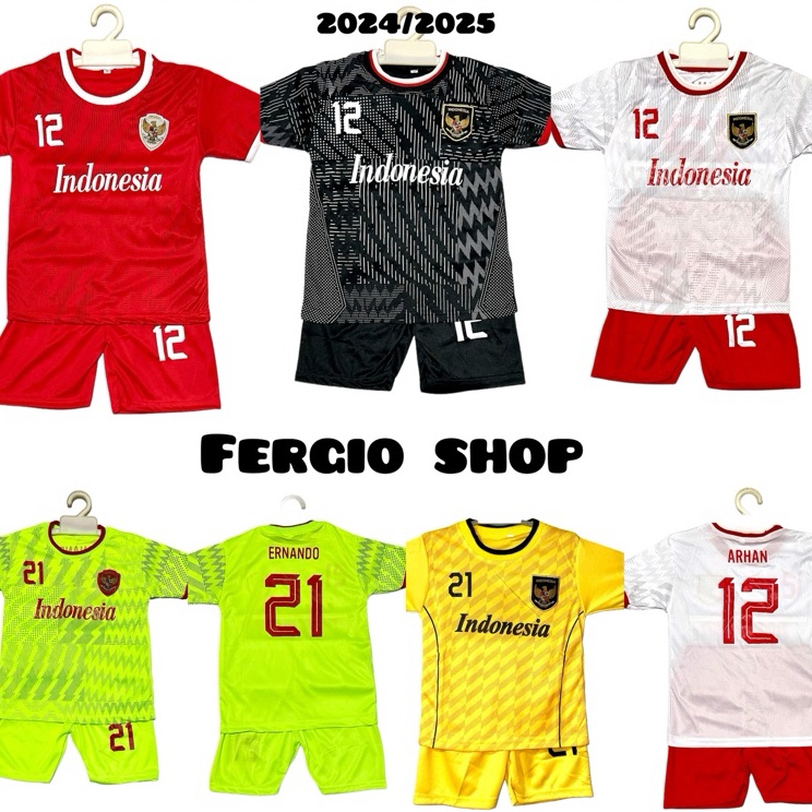Model Update  setelan baju anak TIMNAS INDONESIA baju bola anak Timnas indonesia setelan baju bola a