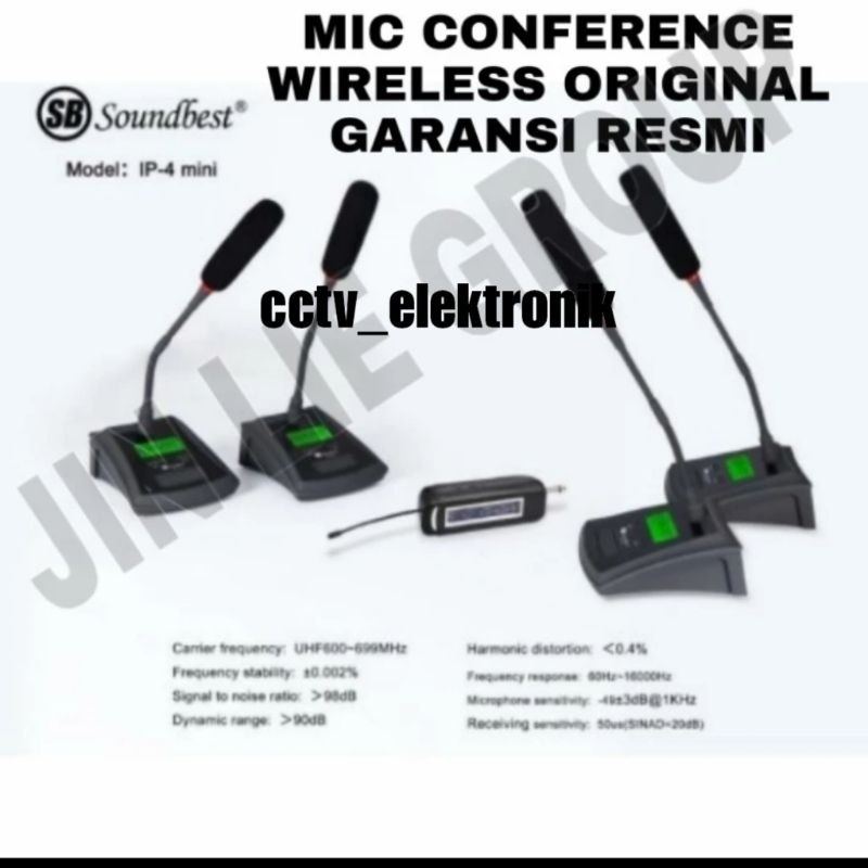 SOUNDBEST MIC CONFERENCE IP4 MIC WIRELESS SOUNDBEST MIC CONFERENCE IP4 ORIGINAL MIC SOUNDBEST RESMI