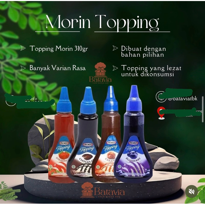 

Morin Topping 310 / 300 Gr ( Coklat, Caramel, ) Selai Varian