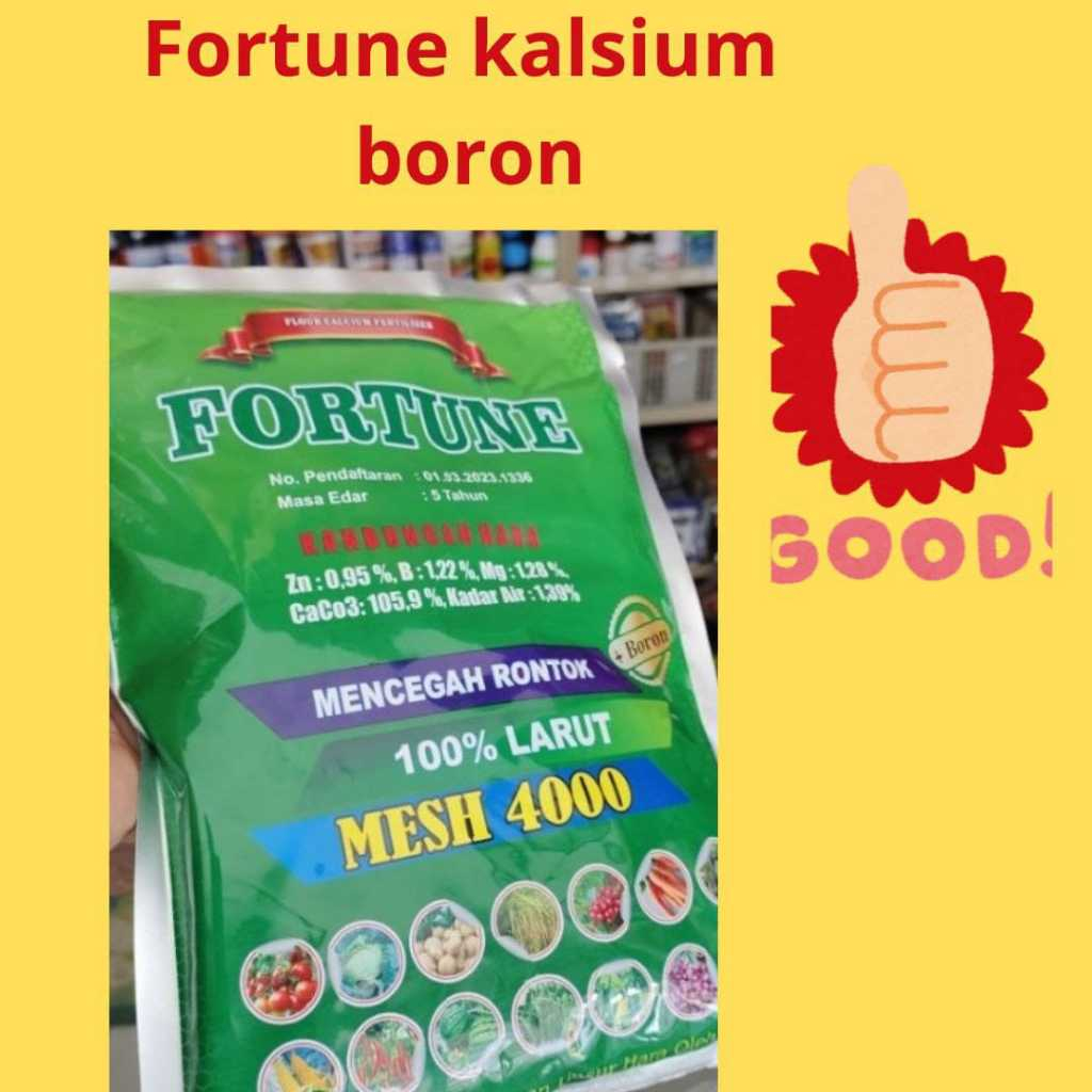 Pupuk Kalsium Boron Fortune Kemasan 1kg, Pupuk Kalsium Boron, Pupuk Kalsium Boron Plus Zn Fortune Me