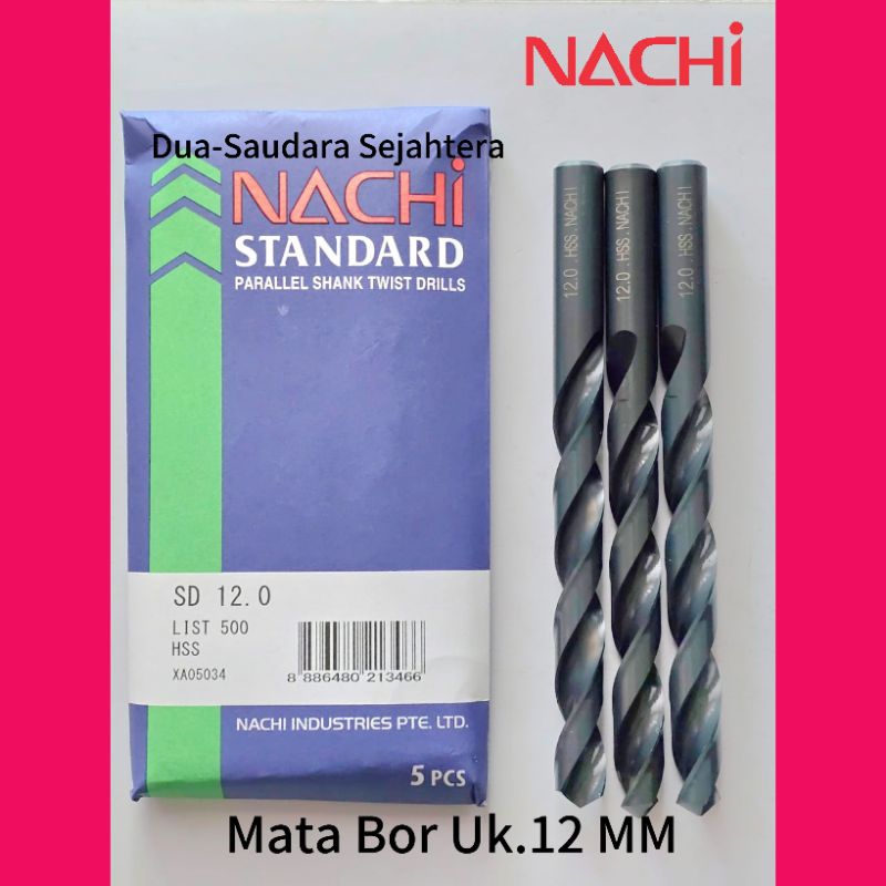 NACHI 12 MM MATA BOR BESI HSS - Mata bor HSS Nachi 12 MM