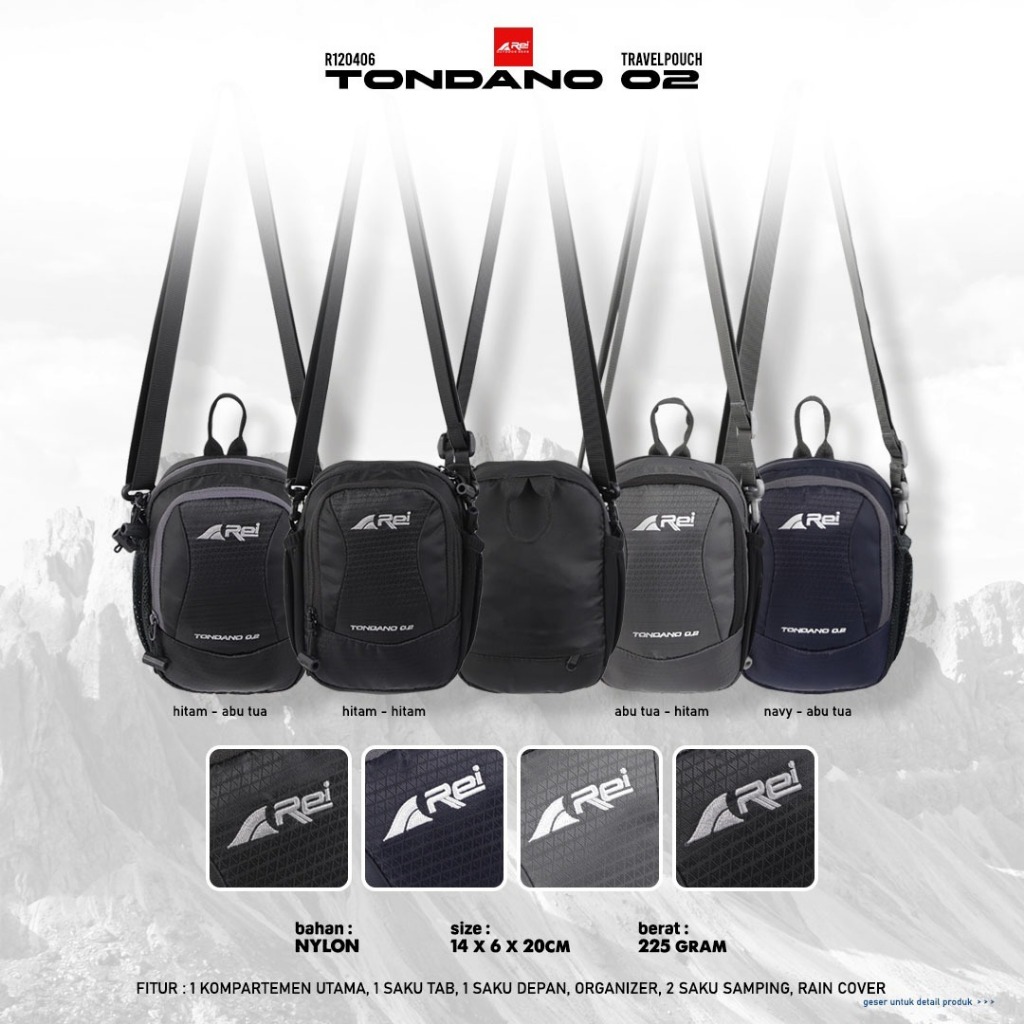 FLASH SALE TRAVEL POUCH / TAS SELEMPANG PRIA TONDANO 02 AREI OUTDOORGEAR