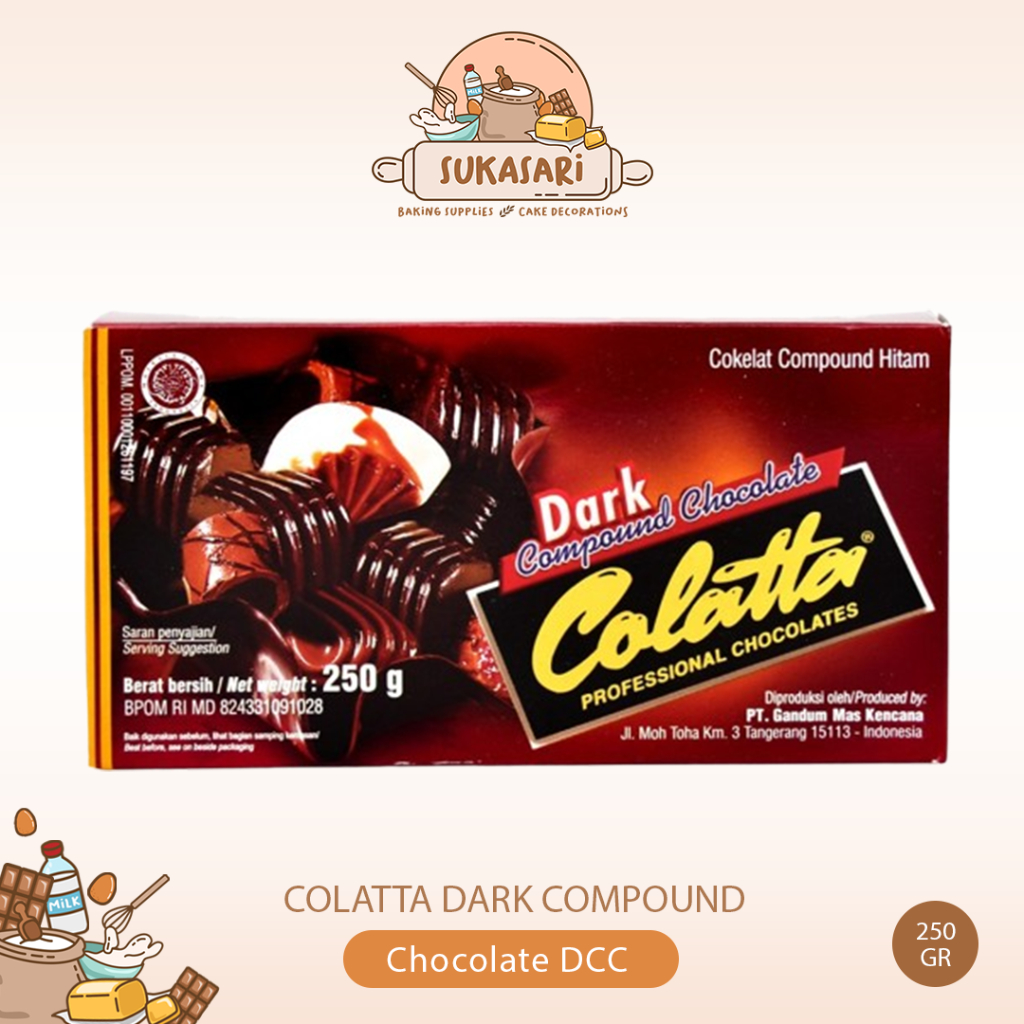 

Colatta Dark 250gr Compound Chocolate DCC Cokelat coklat masak