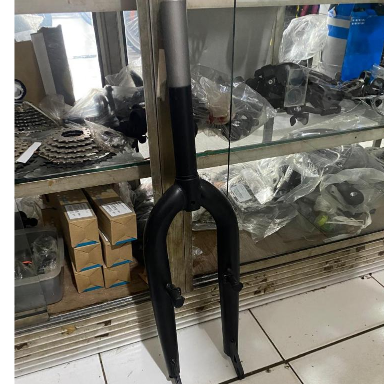 PACIFIC Fork 20" INCH Sepeda BMX Oversize 28.6 No Drat V-BRAKE STEEL Universal HITAM KUAT DAN TEBAL