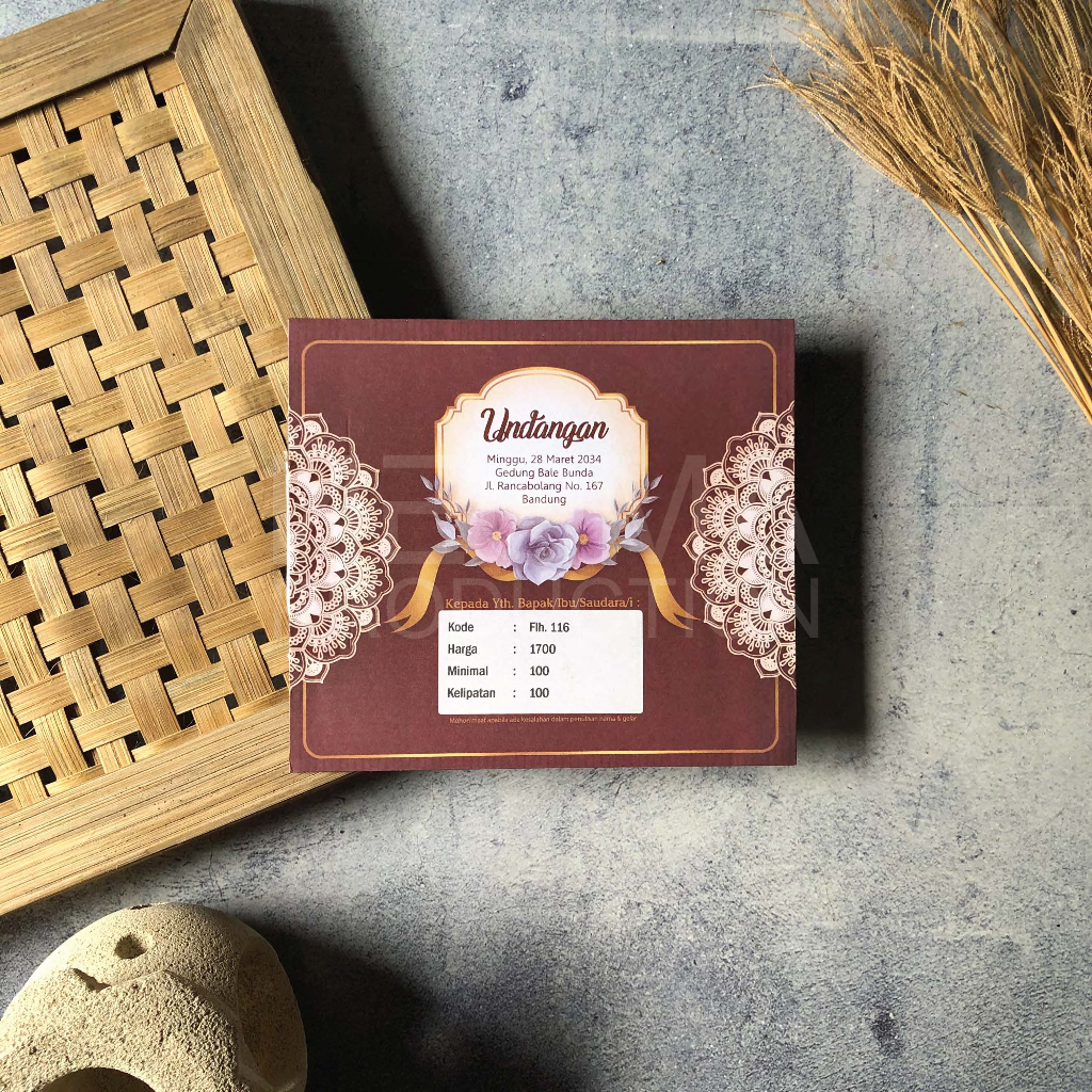 

Undangan Nikah Flh 116 Murah Simpel Modern