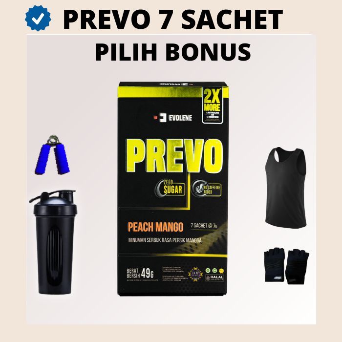 Prevo Pre Workout 7 SACHET - Pre Workout - Minuman Olahraga Evolene Evoline Evolen