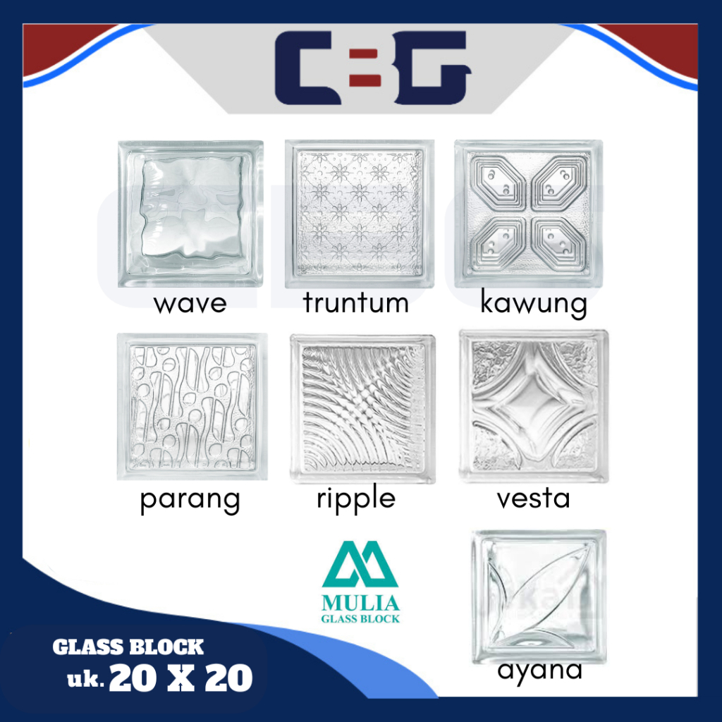 Mulia Glass Block 20X20 balok kaca