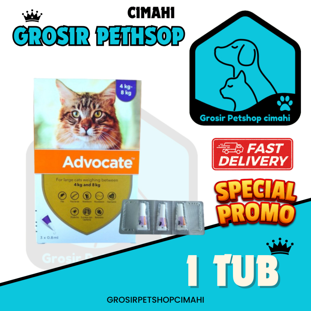 obat kutu kucing advocate 0.8ml advocate large 4 - 8kg