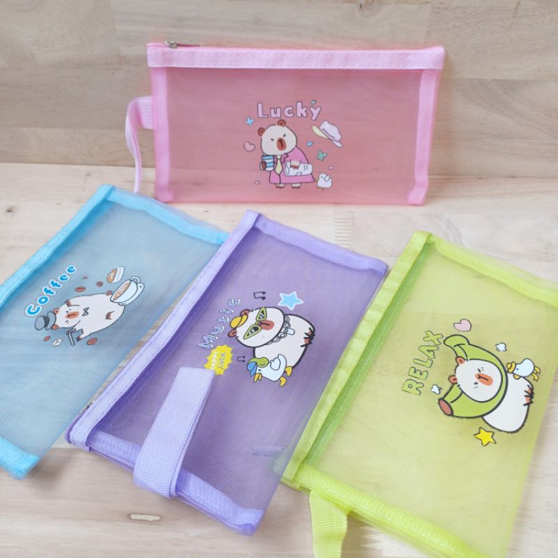 Pouch jaring kecil ukuran 19cm CAPYBARA