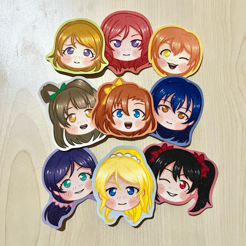 

Love Live! School Idol Project Muse/M’s/μ's Glitter Diecut Sticker