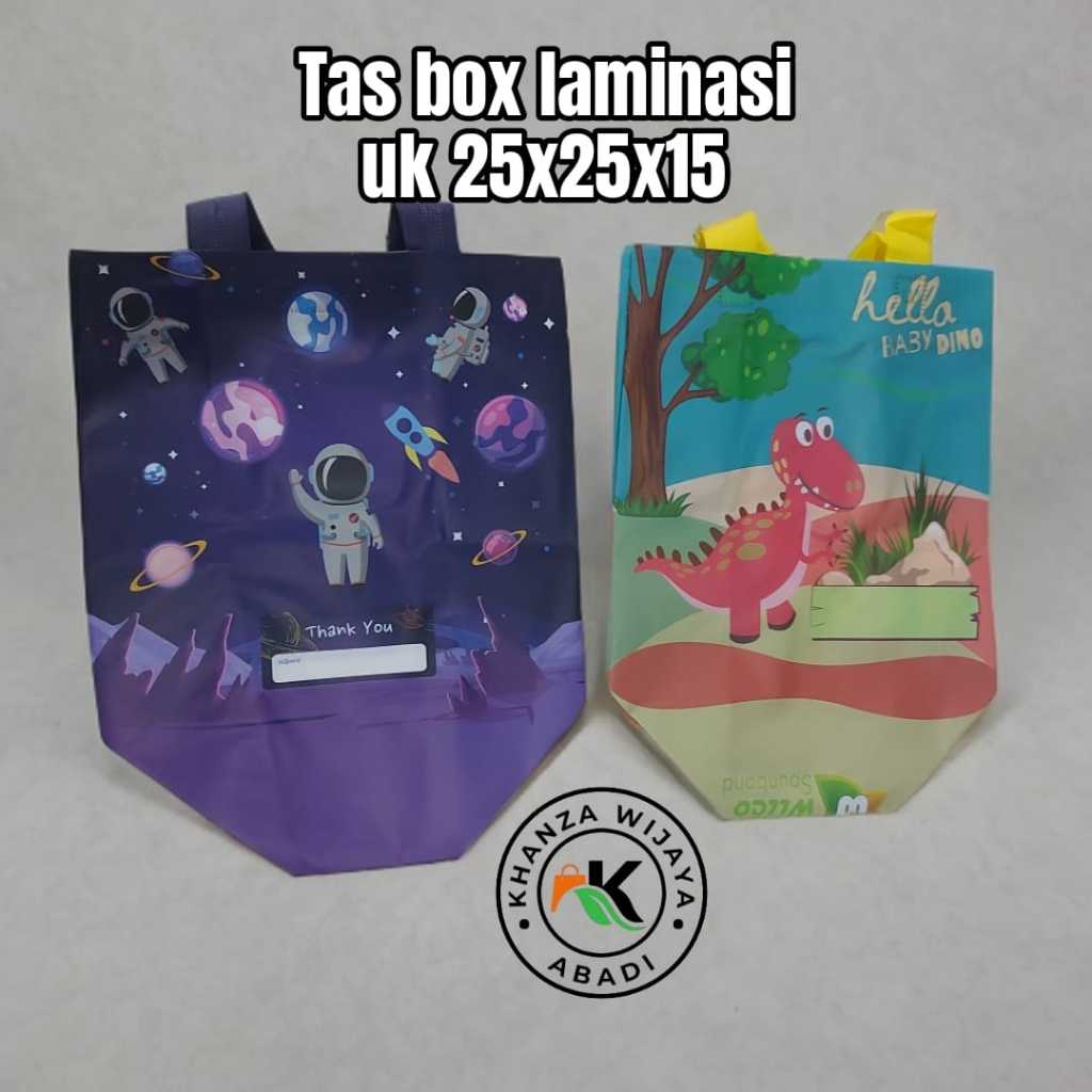 

Tas Souvenir Anak Goodie Bag Motif Ulang Tahun Kartun Premium Bingkisan Kantong Snack / Tas Box Laminasi / Lusinan