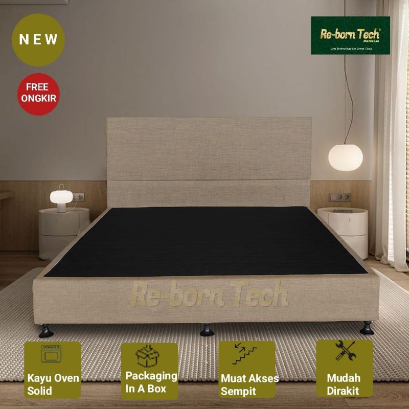 Re-born Tech Divan Sandaran Knockdown Dipan Headboard Tempat Tidur Knockdown Kayu Oven 90x200 100x20