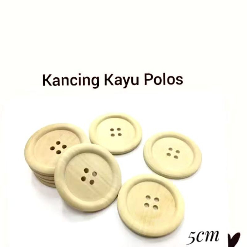 KANCING KAYU BESAR 5 CM