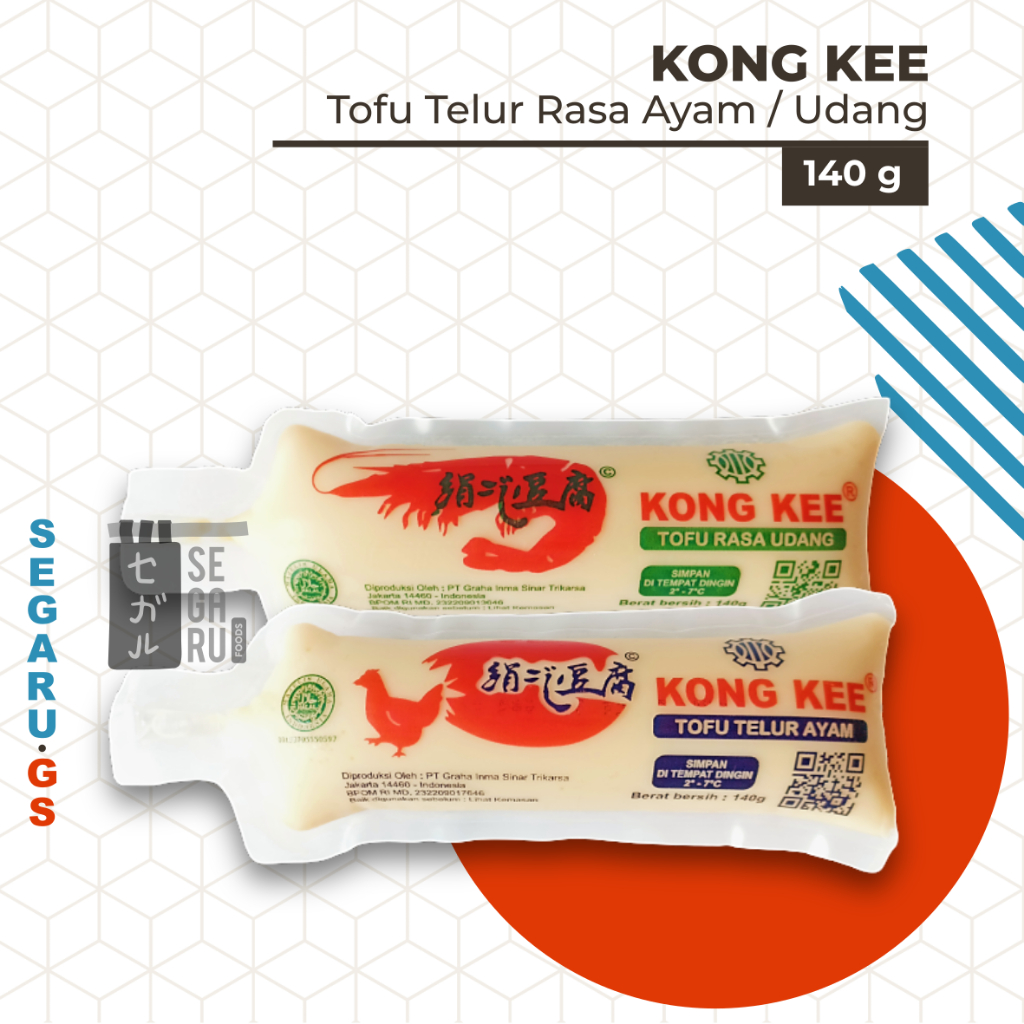 

Kongkee Tahu Jepang | Kong kee Tofu Telur Rasa Ayam Udang Halal 140gr