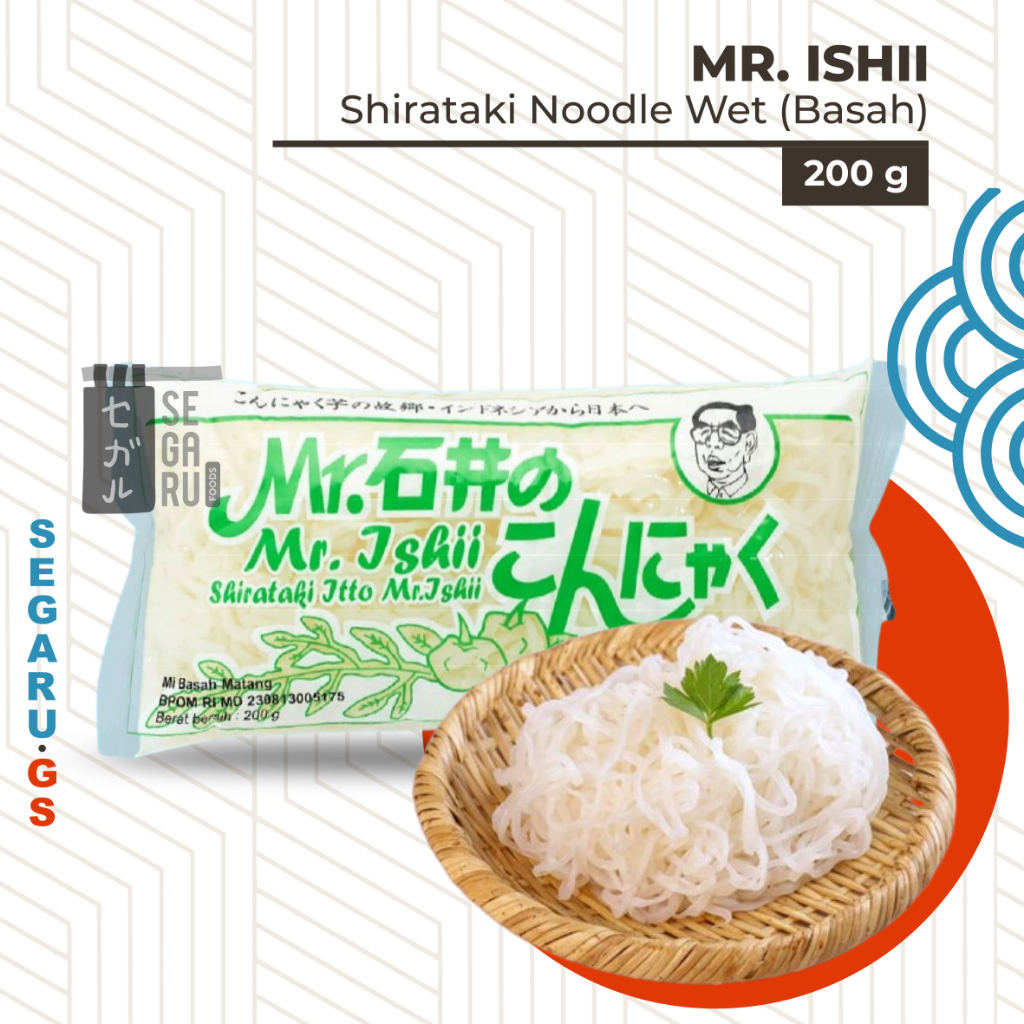 

Shirataki Noodle Hijau Mr Ishii | Mie Shirataki Jepang Halal 200 gram