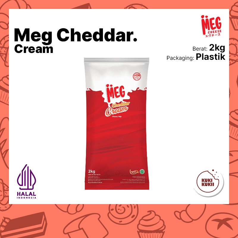 Meg Cream Cheese 2kg | Meg Cream Keju Cheedar 2 kg