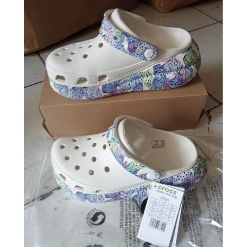 Crocs crush clog wedges/ crocs wanita / Crocs wedges