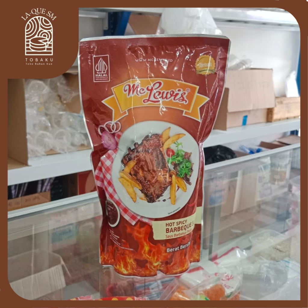 

Tobaku LA-QUE SM | Mc Lewis Hot Spicy Barbeque Sauce Kemasan 1kg / Saus BBQ Pedas