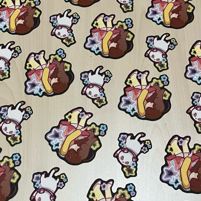 

Bee and Puppycat Glitter Diecut Sticker