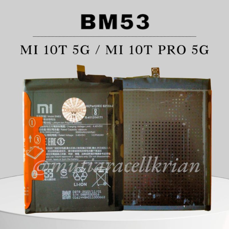 BATERAI BM53 / XIAOMI MI 10T / MI 10T PRO