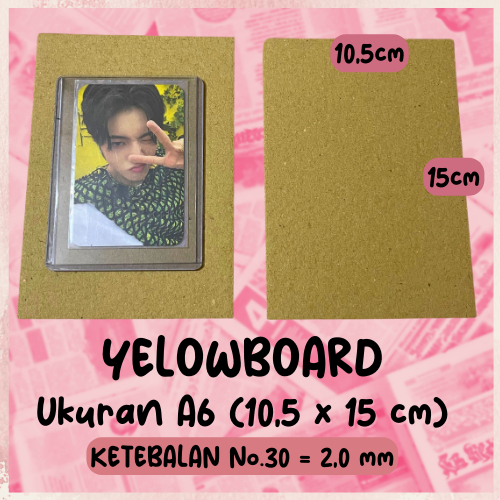 

SEPASANG YELLOW BOARD A6 (10,5 x 15 cm) TEBAL N0.30 BOARD PACKING PHOTOCARD MURAH TERMURAH PC KPOP LOMOCARD SANDWICH DOUBLE TIDAK MUDAH DI TEKUK