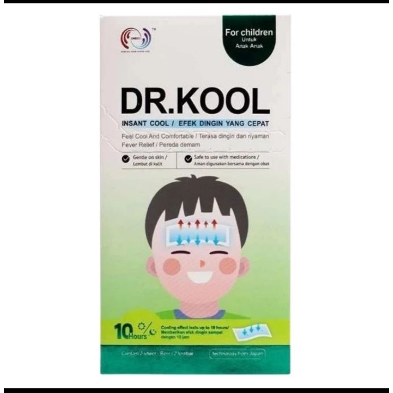 DR.KOOL 1 BOX DR KOOL FEVER PLESTER KOMPRES PENURUN DEMAM PANAS BAYI ANAK DAN DEWASA