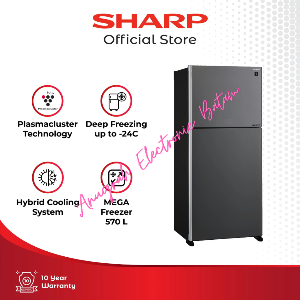 Kulkas SHARP SJ-IG762PM-SL Inverter 570 Liter 2 Pintu SJIG762 762 BATAM