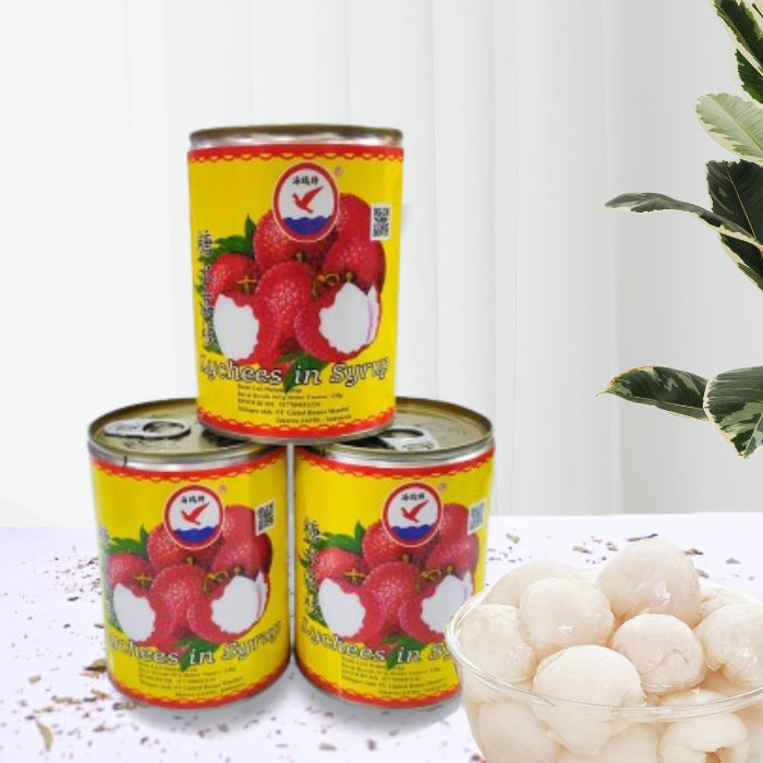 

Leci Kaleng Halal BPOM 567 Gram 1 Karton isi 12 Kaleng / Herring Brand Lychees in Syrup Kaleng