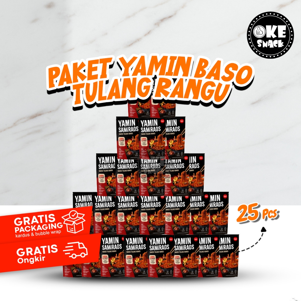 

Paket Bundling Reseller Sami Raos Yamin Baso Tulang Rangu Samiraos Isi 25 pcs