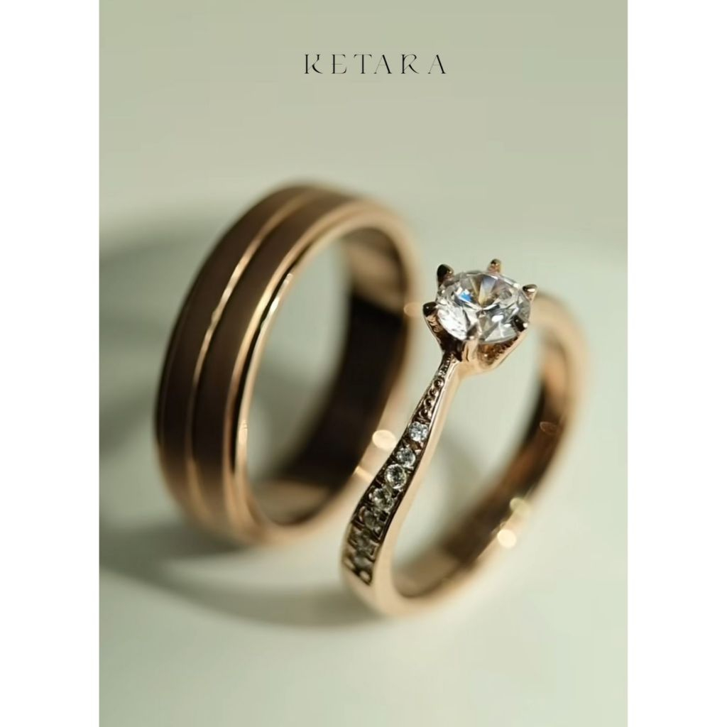 Cincin Kawin Tunangan Cincin Tunangan Cincin Couple Perak Silver Ketara Jewelry