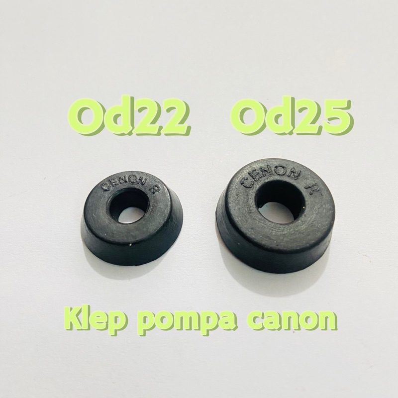 Klep pompa canon lubang od22 dan od25 Karet pompa angin