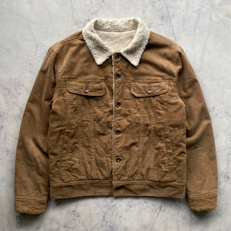 Trucker Jacket Corduroy GU Global Uniqlo (brown)