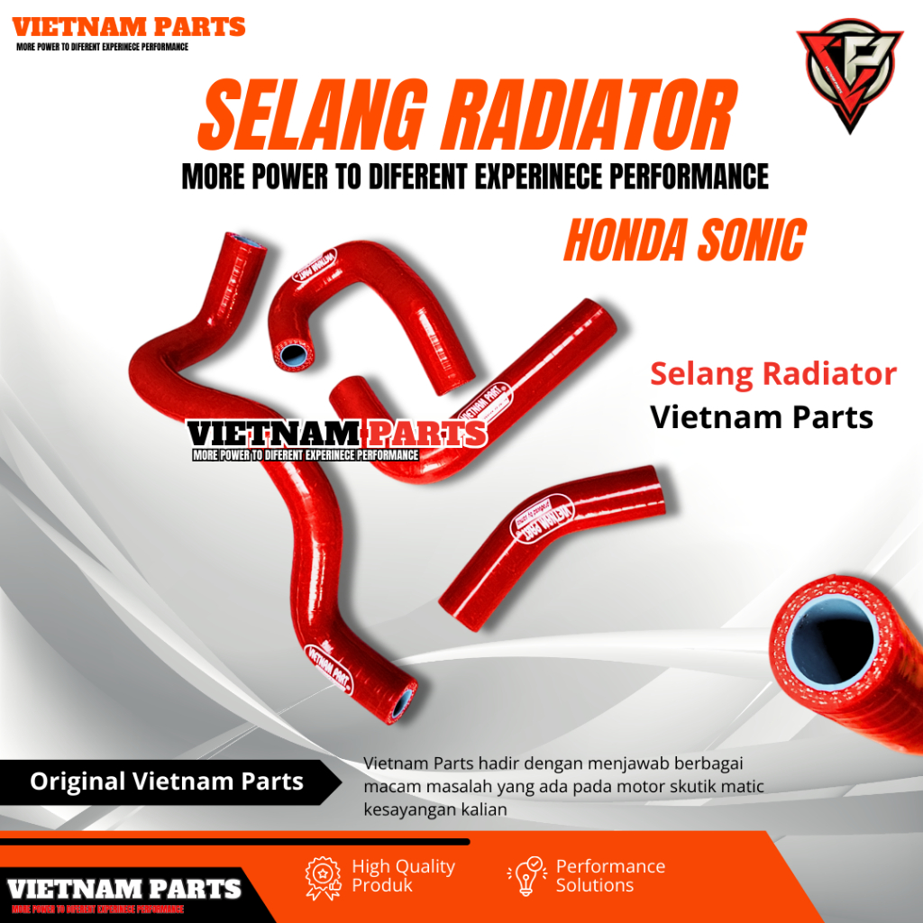 RADIATOR HOSE SONIC 150 MERAH SELANG RADIATOR SONIC 150 SELANG HAWA VIETNAM PARTS