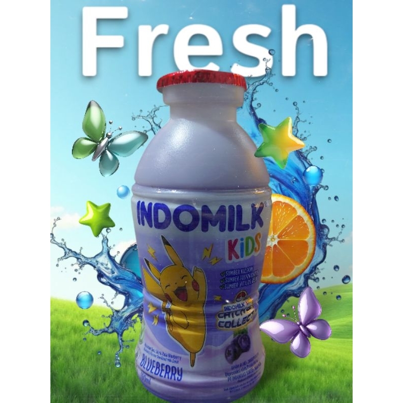 

susu Indomilk botol 190 ml/susu rasa blueberry/susu indomilk