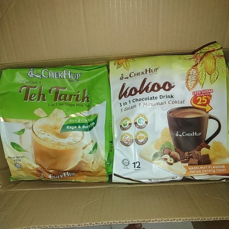 

Chek Hup Teh Tarik & Kokoo Huzelnut 1dus