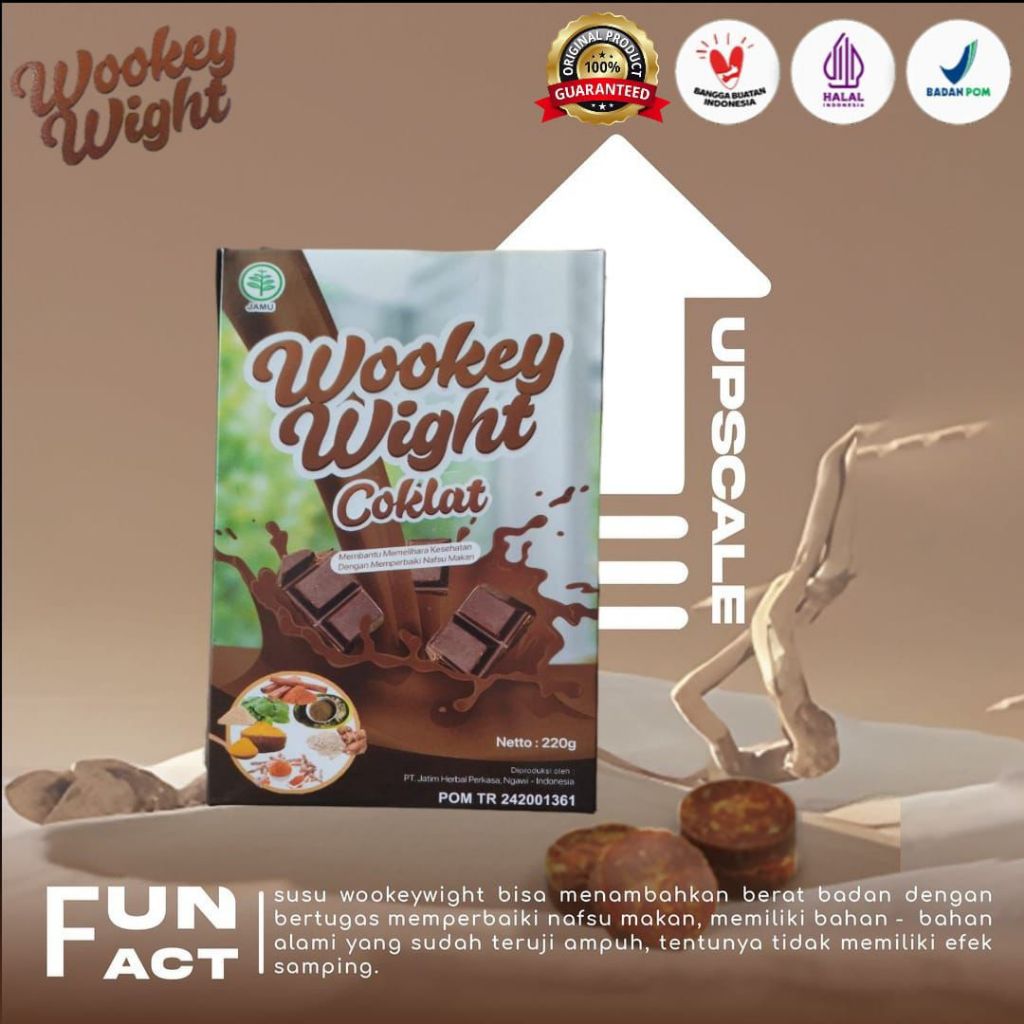 

WOOKEY WIGHT RASA COKLAT - Susu Bernutrisi Penambah Berat Badan Dan Penggemuk Original Penambah Nafsu Makan Alami Original