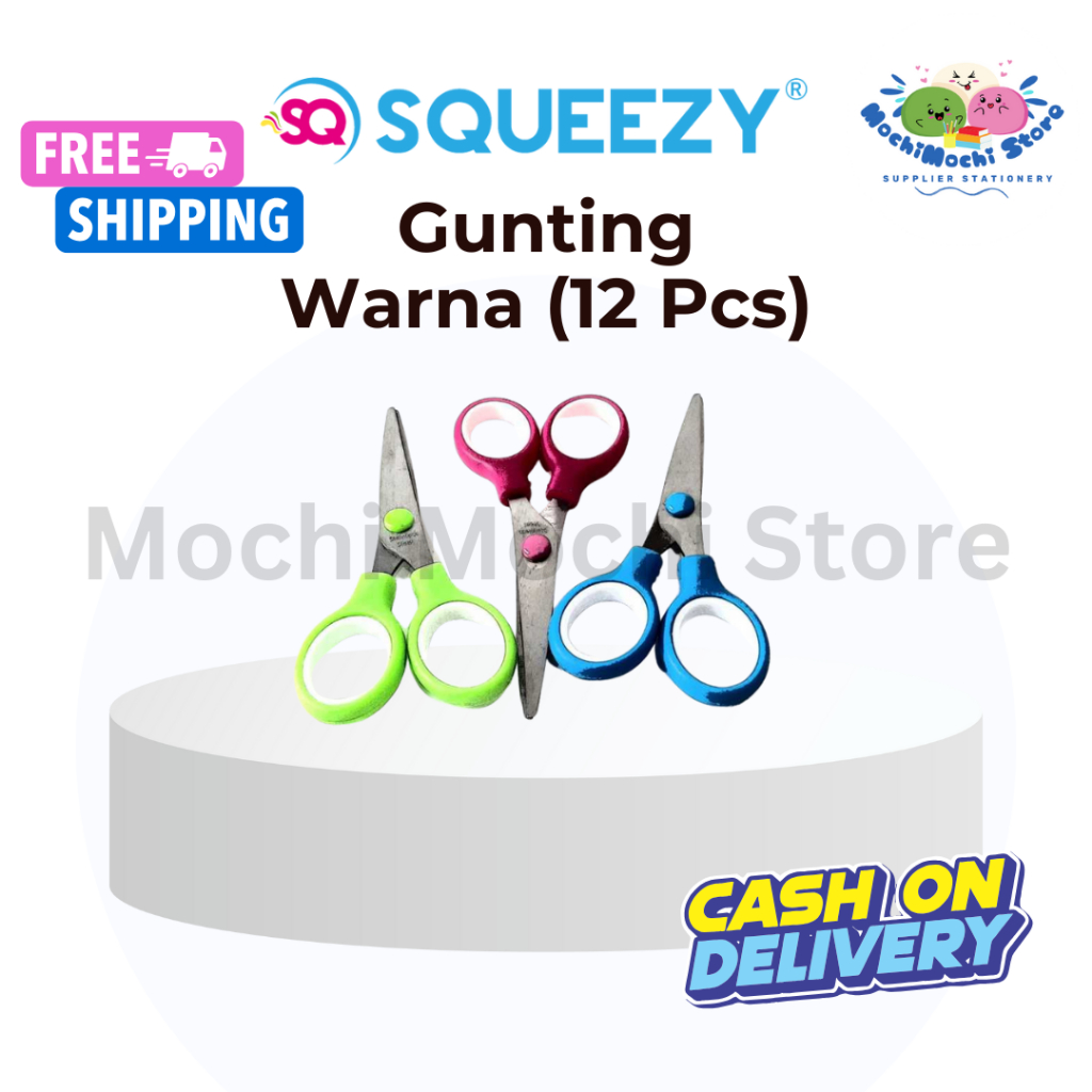 

PER KOTAK/12PCS Gunting Warna Warni SC-SQ01 | Gunting Stainless Steel | Scissors Stainless Steel | Gunting Kecil Warna | Gunting Bahan Baja Anti Karat