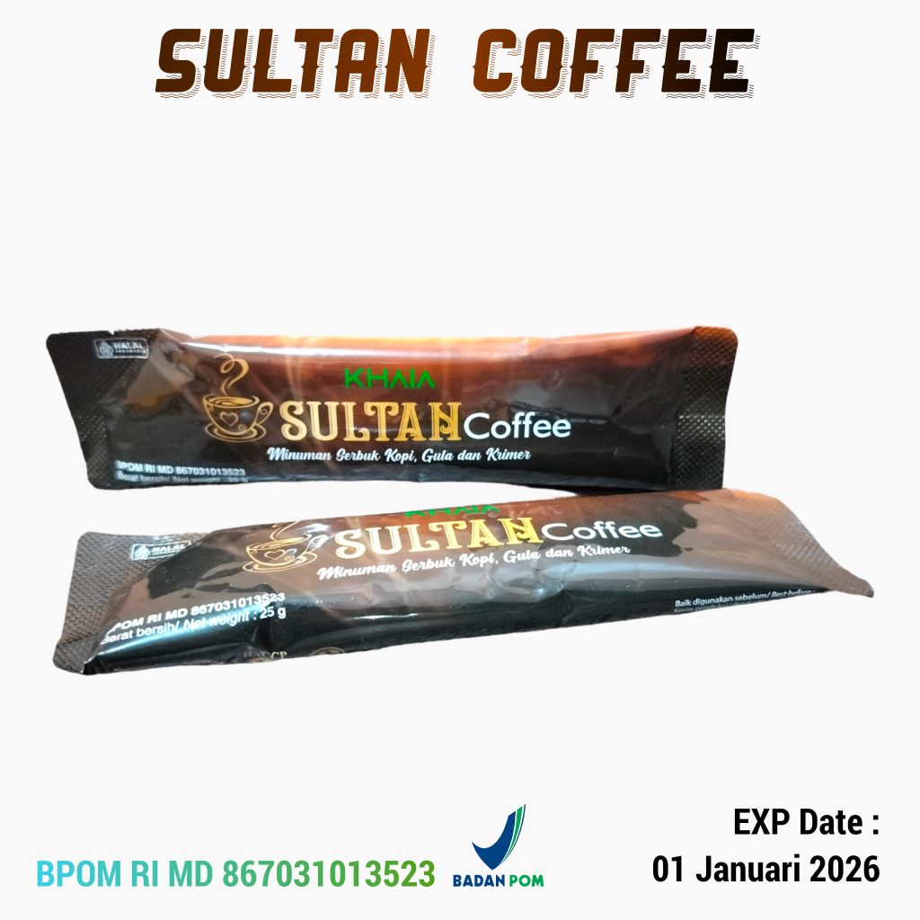 

kopi sultan dari PT KHAIA 2 SACHET aman sudah izin BPOM termurah se indonesia