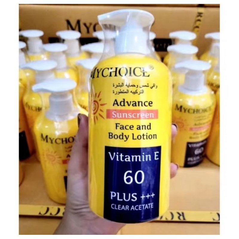 MYCHOICE ADVANCE SUNSCREEN FACE & BODY LOTION VITAMIN E 60PLUS+++