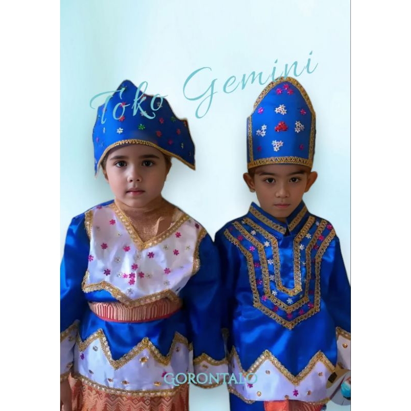 Baju Adat Gorontalo Anak / Baju Gorontalo Anak Laki / Baju Adat Gorontalo Anak Perempuan / Baju Goro