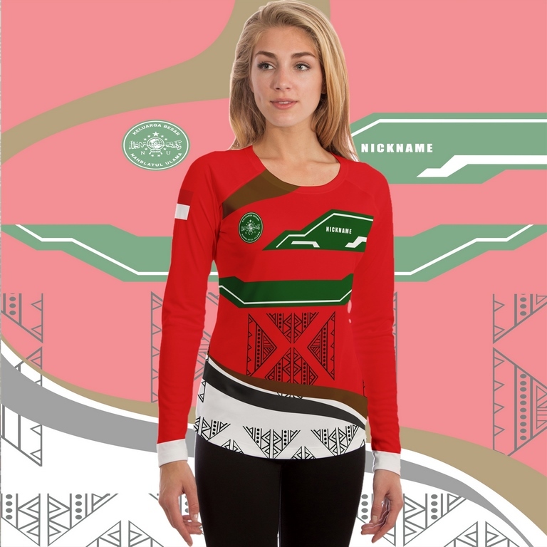 jersey wanita lengan panjang ansor - baju nahdlotul ulama printing 3D terbaru 2024 [BISA COD]