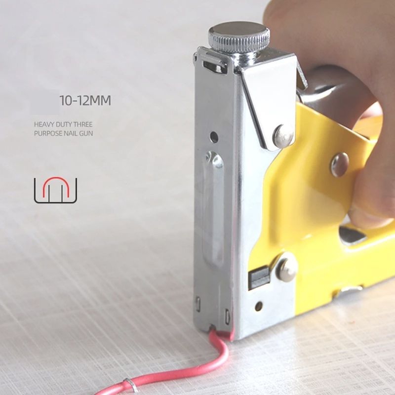 

[Free 600 paku】 Staples Tembak Gun Tacker Stapler Staples Perekat Powerfull