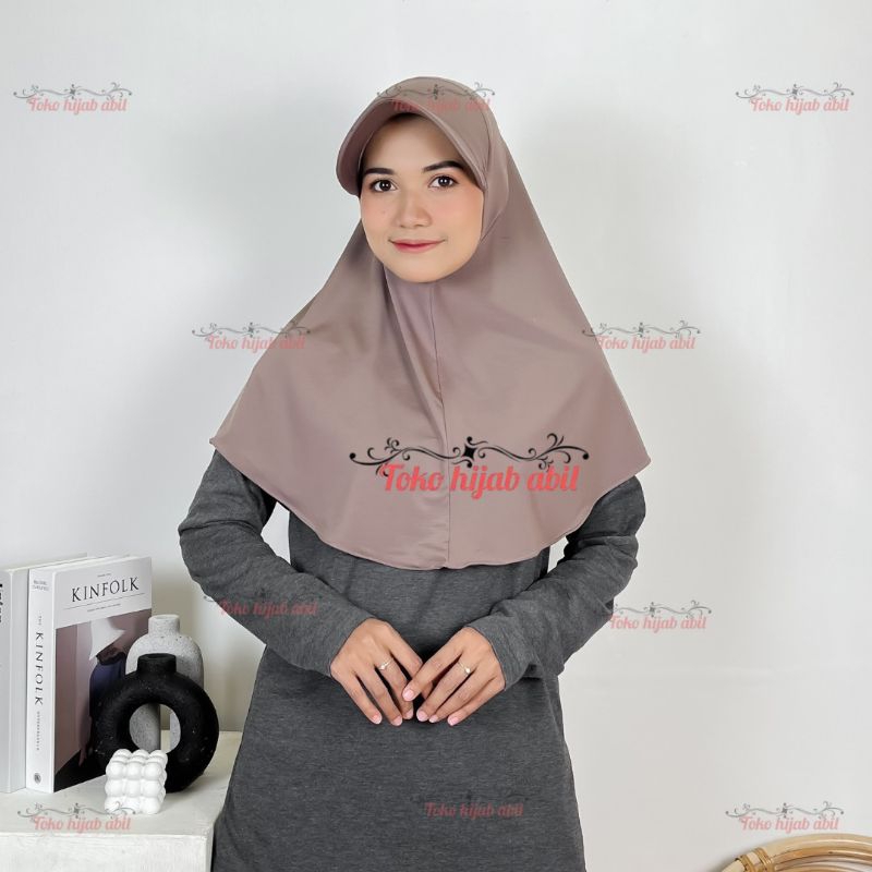 Jilbab Instan Sport Topi Dewasa Ukuran M Jersey Premium I Hijab Sporty Wanita Muslimah
