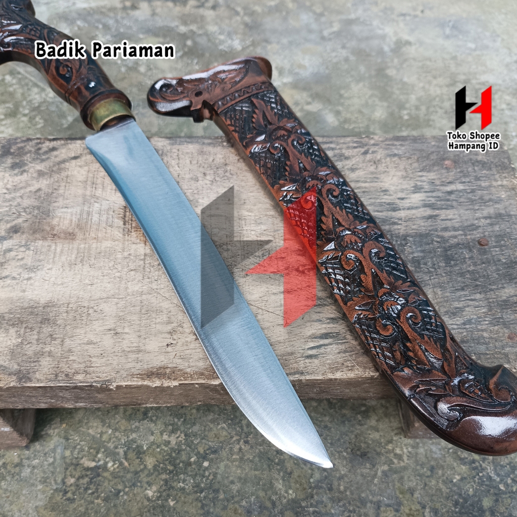 PISAU SEMBELIH PARIAMAN KAYU RASAMALA UKIR