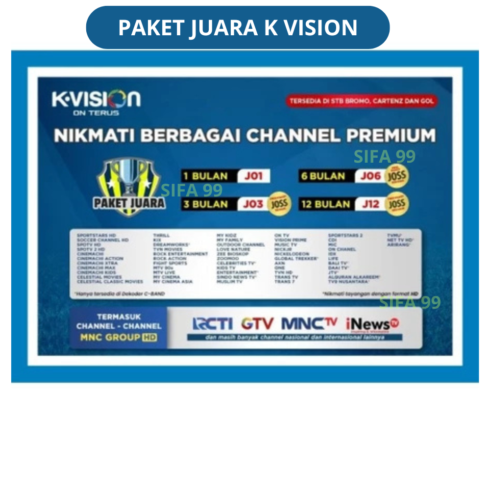 K VISION PAKET JUARA 1BLN olahraga resiver