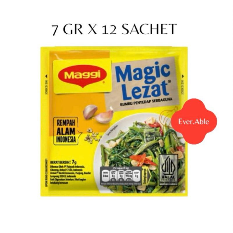 

MAGGI LEZAT BUMBU PENYEDAP SERBAGUNA 7 GR X 12 SACHET