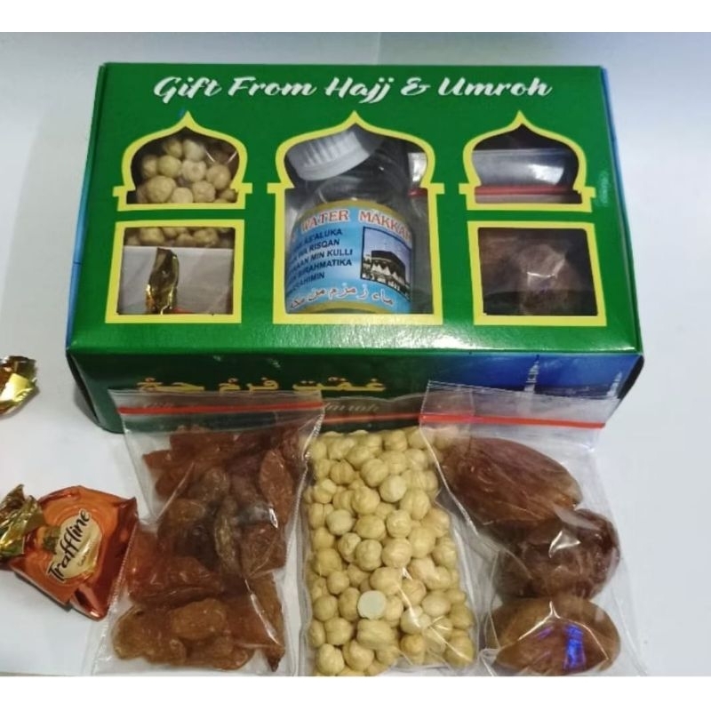

Paket2 Oleh Oleh Haji Dan Umrah 6 Varian "Praktis"√ Paketan "Botol'Kurma'Kacang arab'Kismis'Tasbih