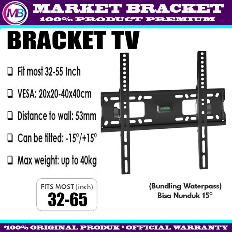breket tv android led untuk tv 32 40 42 43 45 50 55 60 65 inch universal