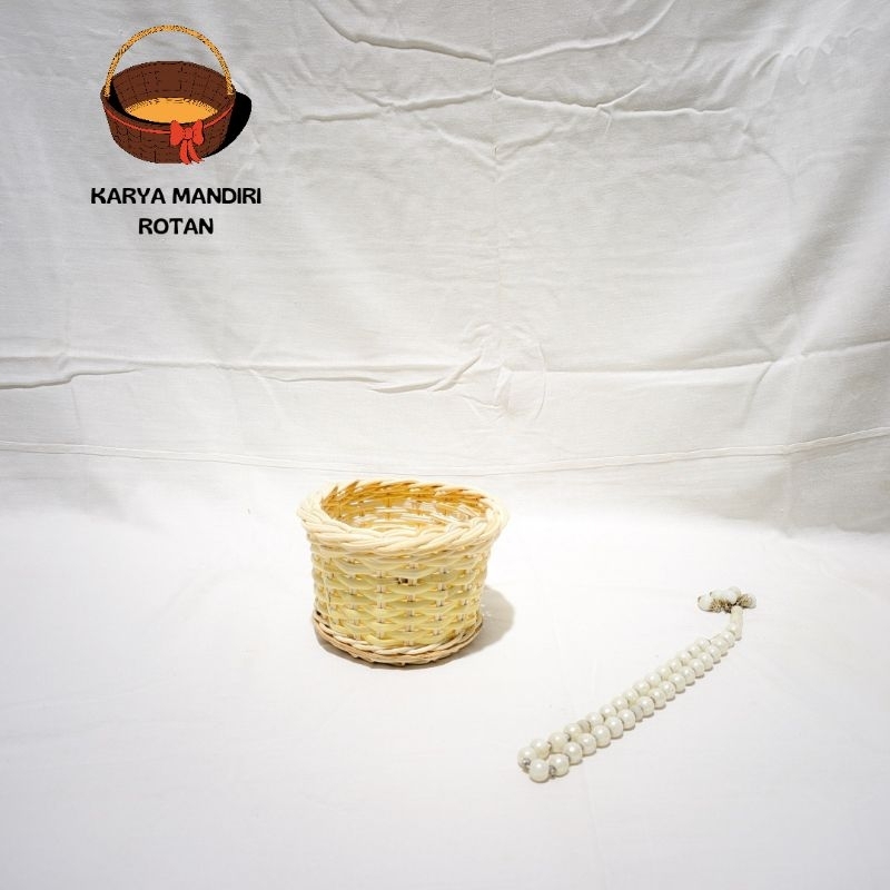 keranjang rotan bulat kecil