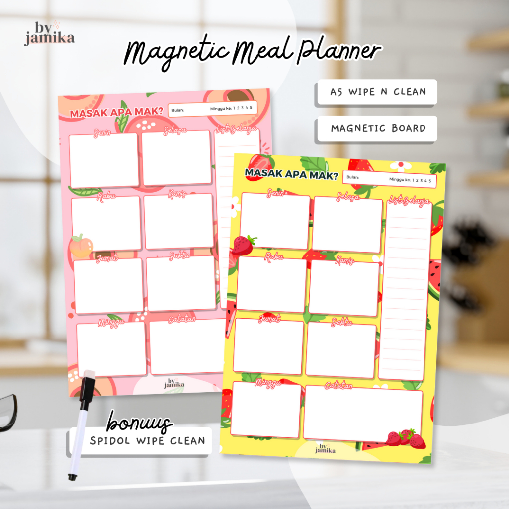 

byjamika - Magnetic Meal Planner